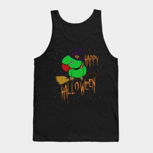 happy halloween - green indian ringneck doodle Tank Top